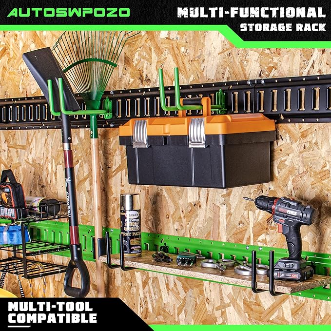 8-Pack E-Track Heavy Duty Shovel/Tool Hanger