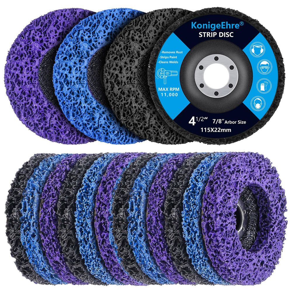 12 Pack 4-1/2" x 7/8" Strip Discs Stripping Wheel Fit Angle Grinder...