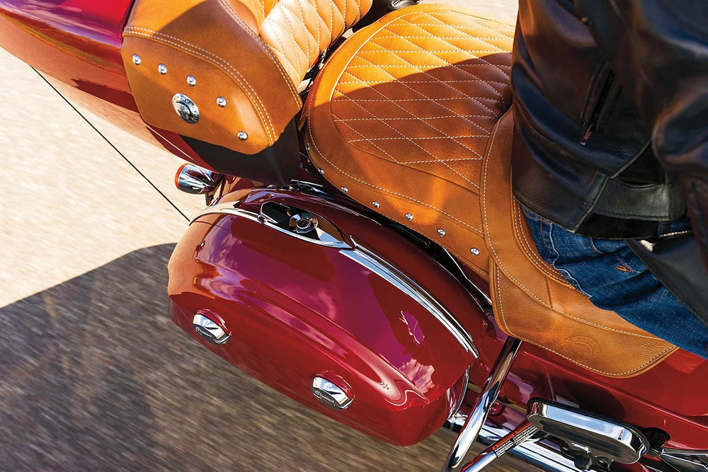 Kuryakyn 5670 Motorcycle Accent Accessory: Saddlebag Trim Top for 2014-19 Ind...