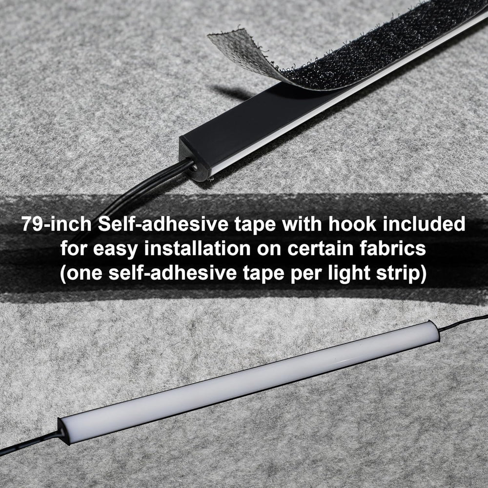 Door Activated Gun Safe Light Kit, 5000K Linkable Light Bars with Power Adapt...