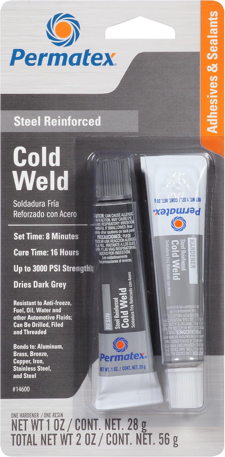 Permatex 14600-12PK Cold Weld Bonding Compound, Two 1 oz. Tubes (Pack of 12)