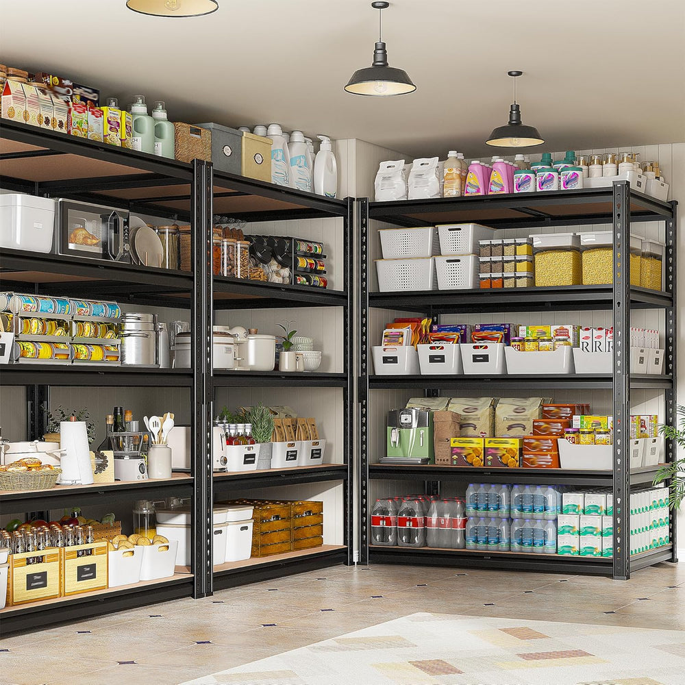 REIBII 2 Pack Garage Shelving, 2400LBS Each,Heavy Duty Storage Shelves