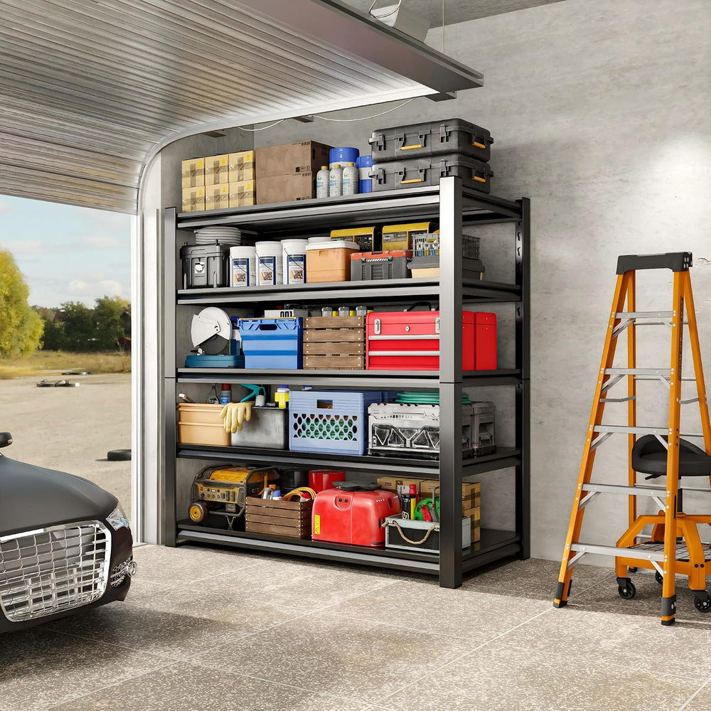 59" W Garage Shelving,5-Tier Heavy Duty Shelving Unit,3000LBS Adjustable...
