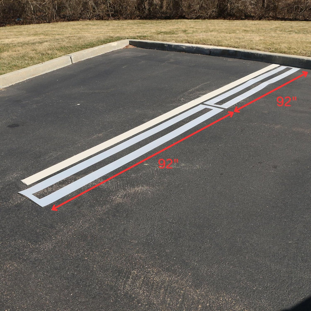 Durable Parking Lot Line Stencil – 4-Inch by 8 Ft or 9.5 Ft Lengths -in 1/16t...