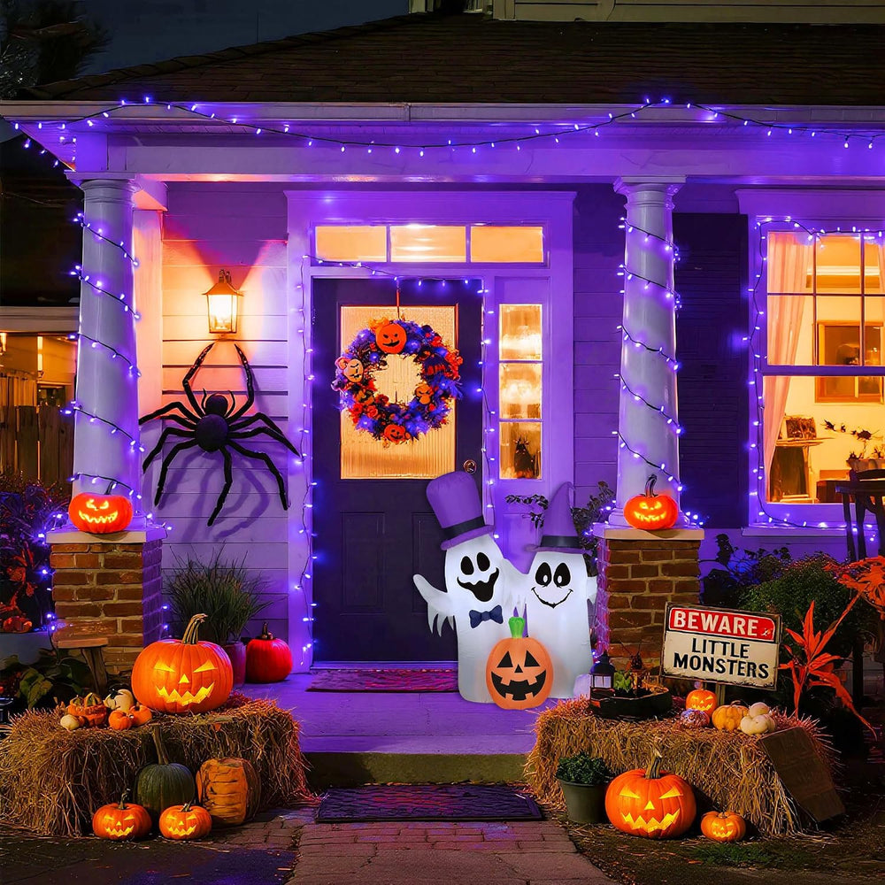JMEXSUSS 500 LED Purple Halloween Lights, 173ft String Lights Plug in