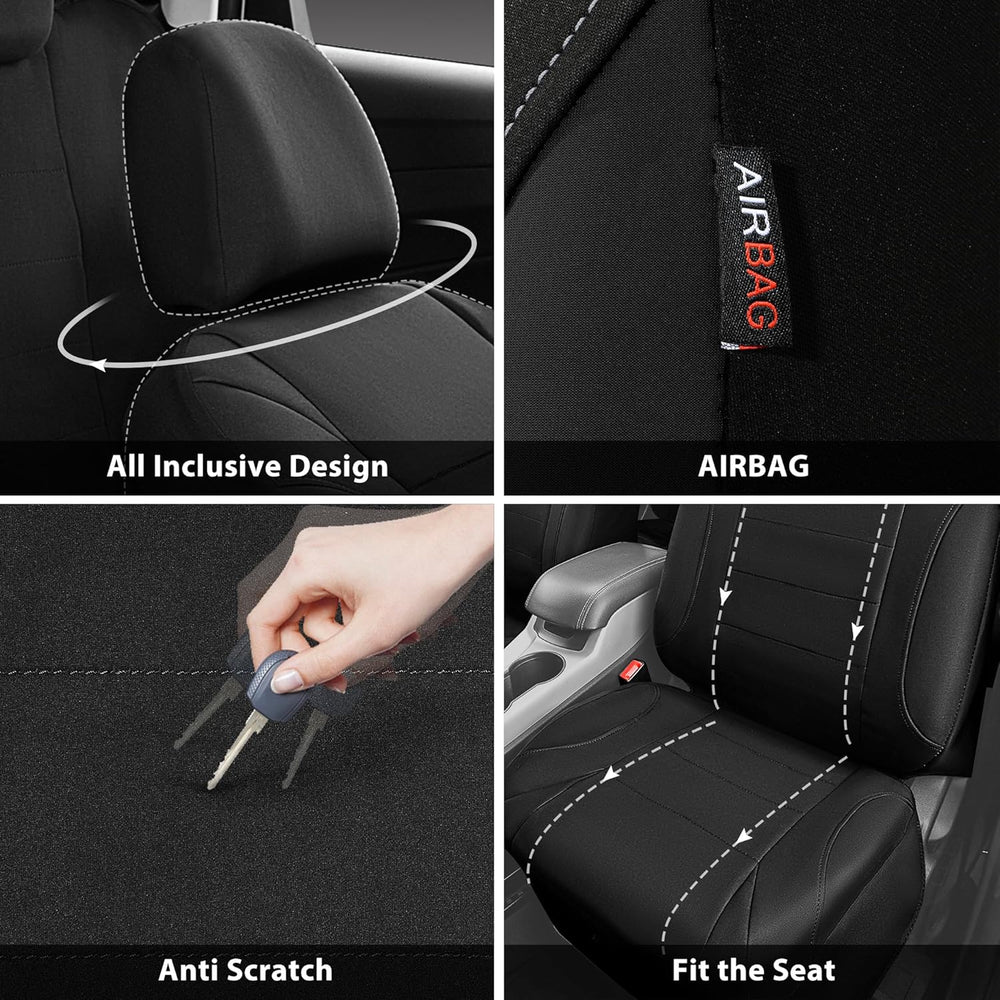 CAR PASS Neoprene EVA Waterproof car seat Covers Front Seats Only, Universal ...
