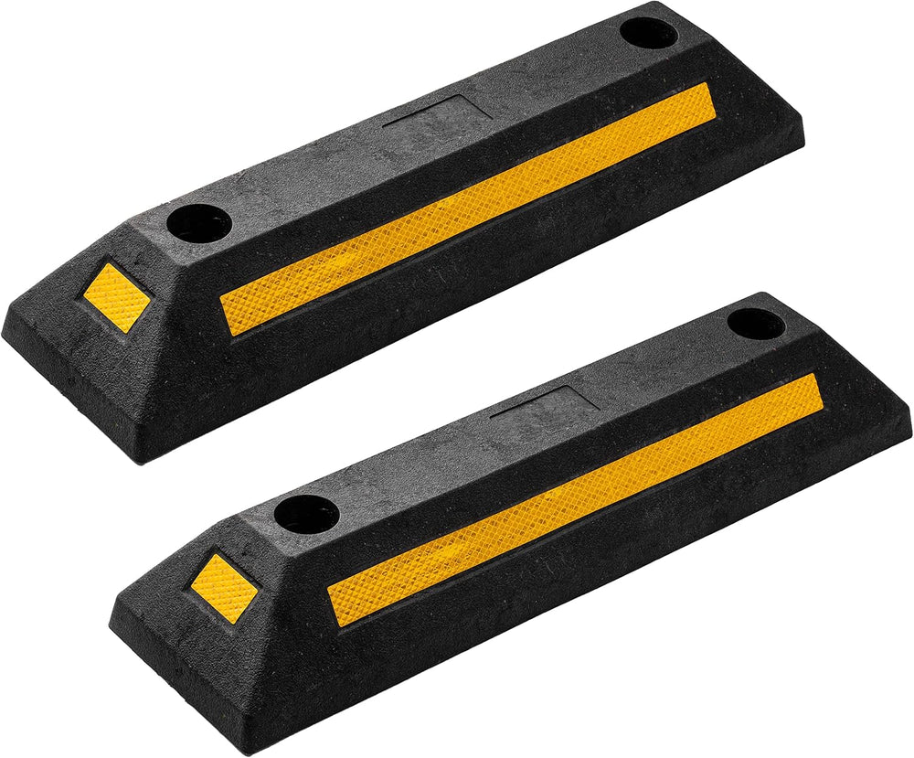 ZONETECH Heavy Duty Rubber Parking Guide - 2 Pcs Premium Quality Durable Car ...