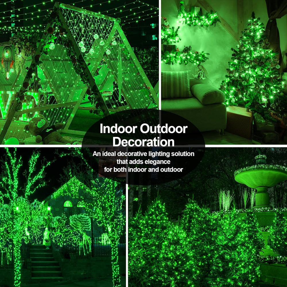 403 FT 1000 LED Halloween Lights Outdoor Fairy String Lights Plug in, Green