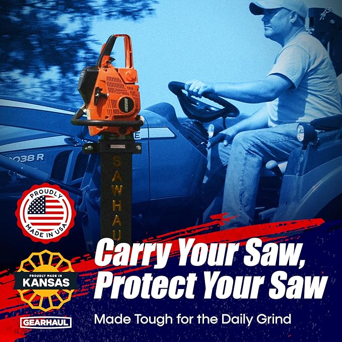 SawHaul Universal Tractor Chainsaw Holder