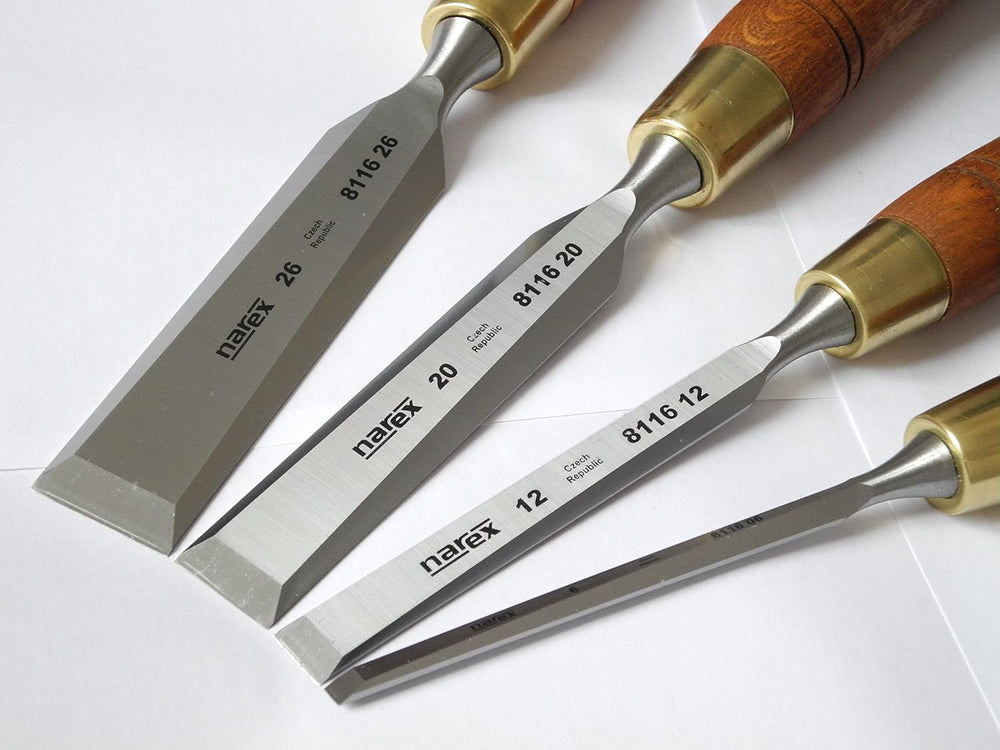 Narex Czech Steel Premium 4 pc set 6 (1/4), 12 (1/2), 20 (3/4), 26 (1) mm Chi...