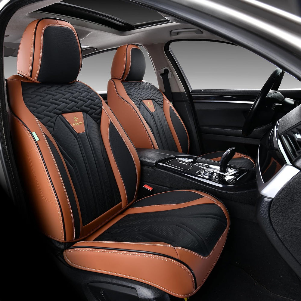 FLORICH Leather Seat Covers, Seat Covers Full Set, Car Seat Protectors 5 Seat...