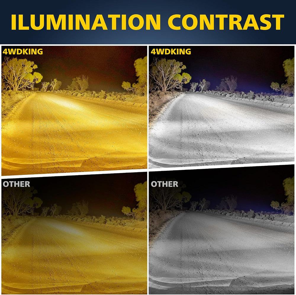 4WDKING Dual Color Slim LED Light Bar 22 Inch Fog Lights for Offroad Trucks