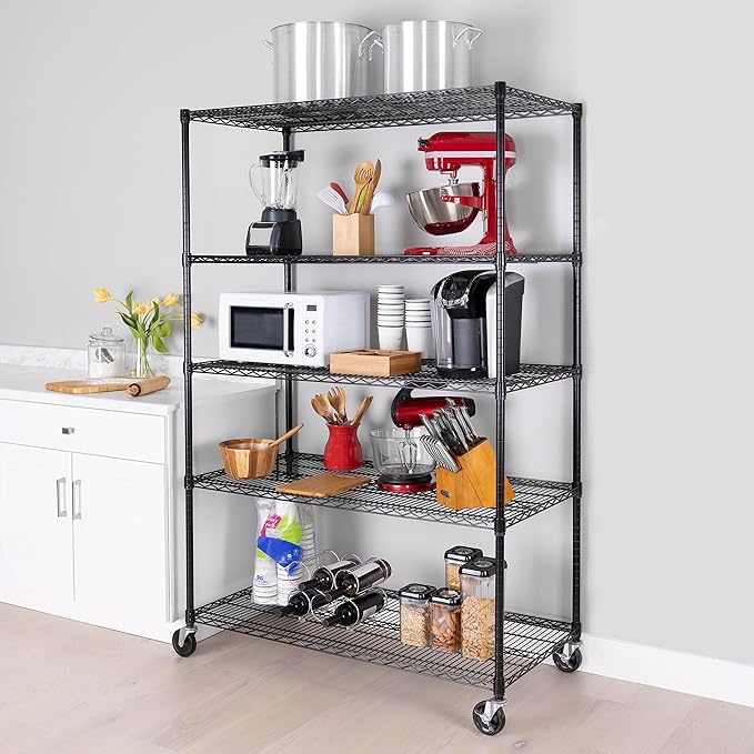 Seville Classics UltraDurable Heavy Duty NSF Solid Steel Wire Rack Storage Unit