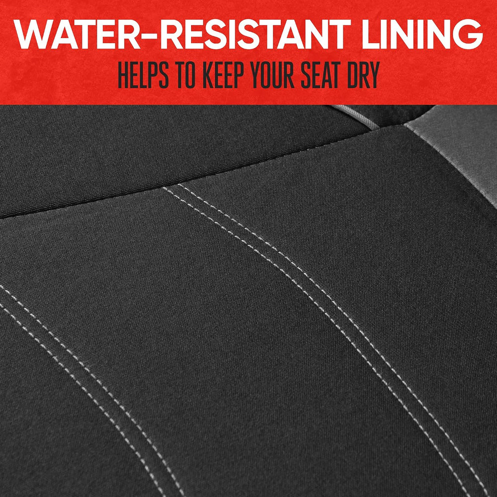 Motor Trend Black Cloth Car Seat Covers for Front Seats – Premium Automotive ...