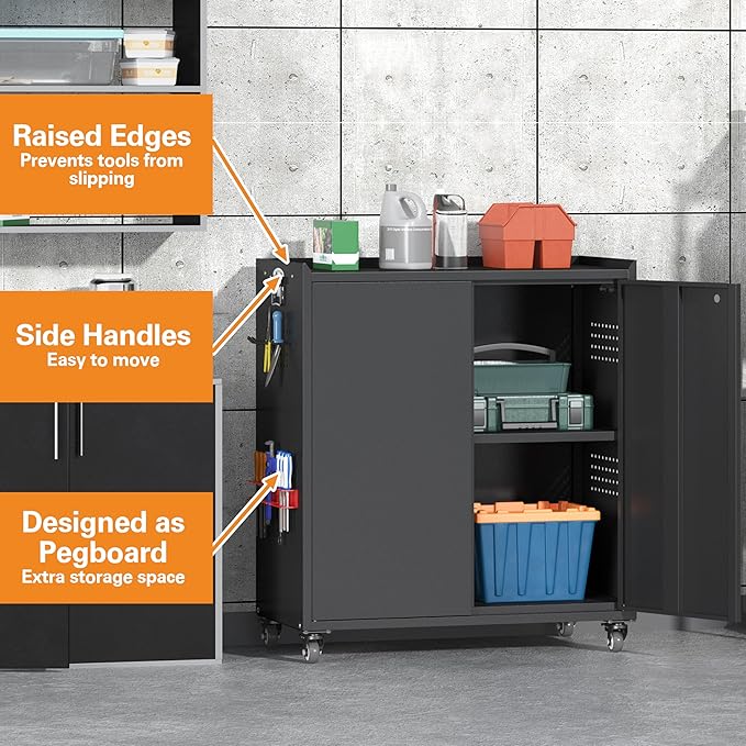 34" Metal Garage Storage Cabinet
