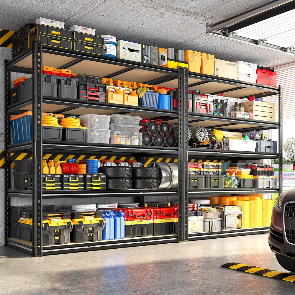 REIBII 48" W Garage Shelving for Warehouse, 3080LBS Heavy Duty Shelving