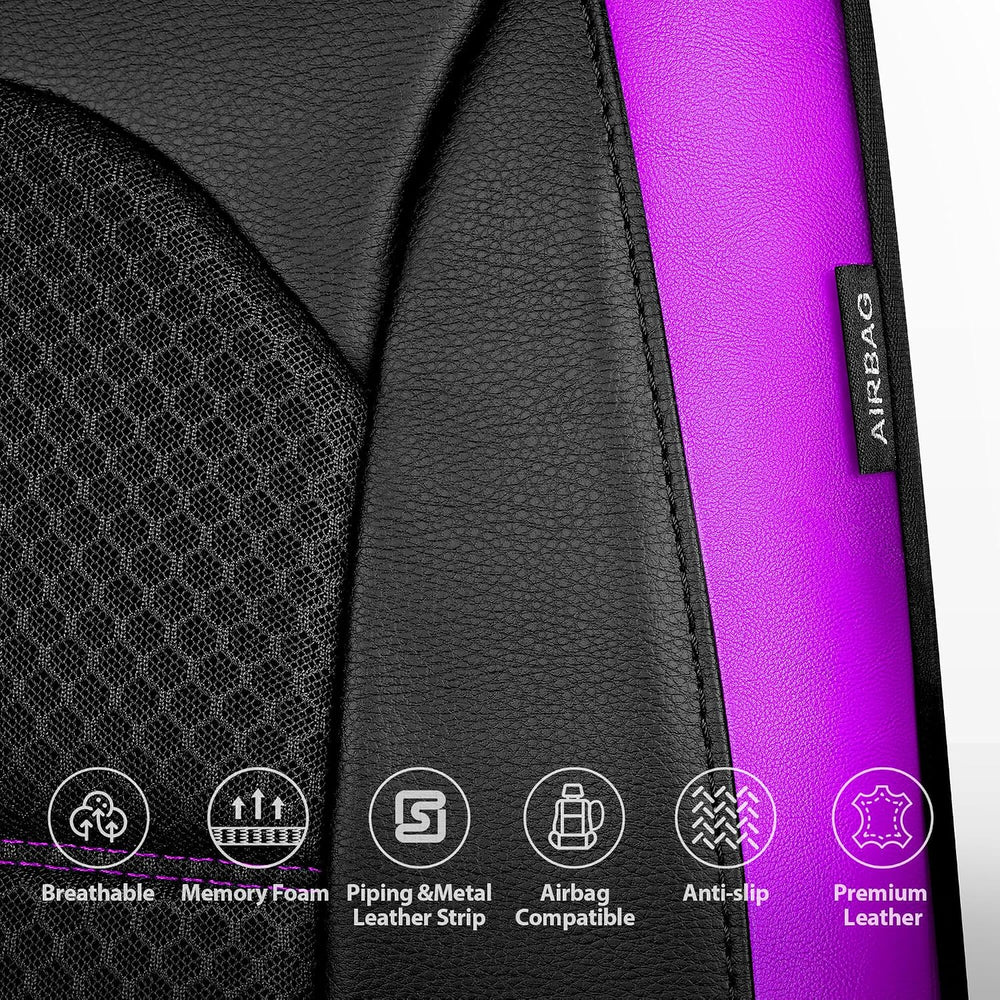 CAR PASS Memory Foam Car Seat Covers,Air Cool Mesh Thick Seat Covers Front Se...