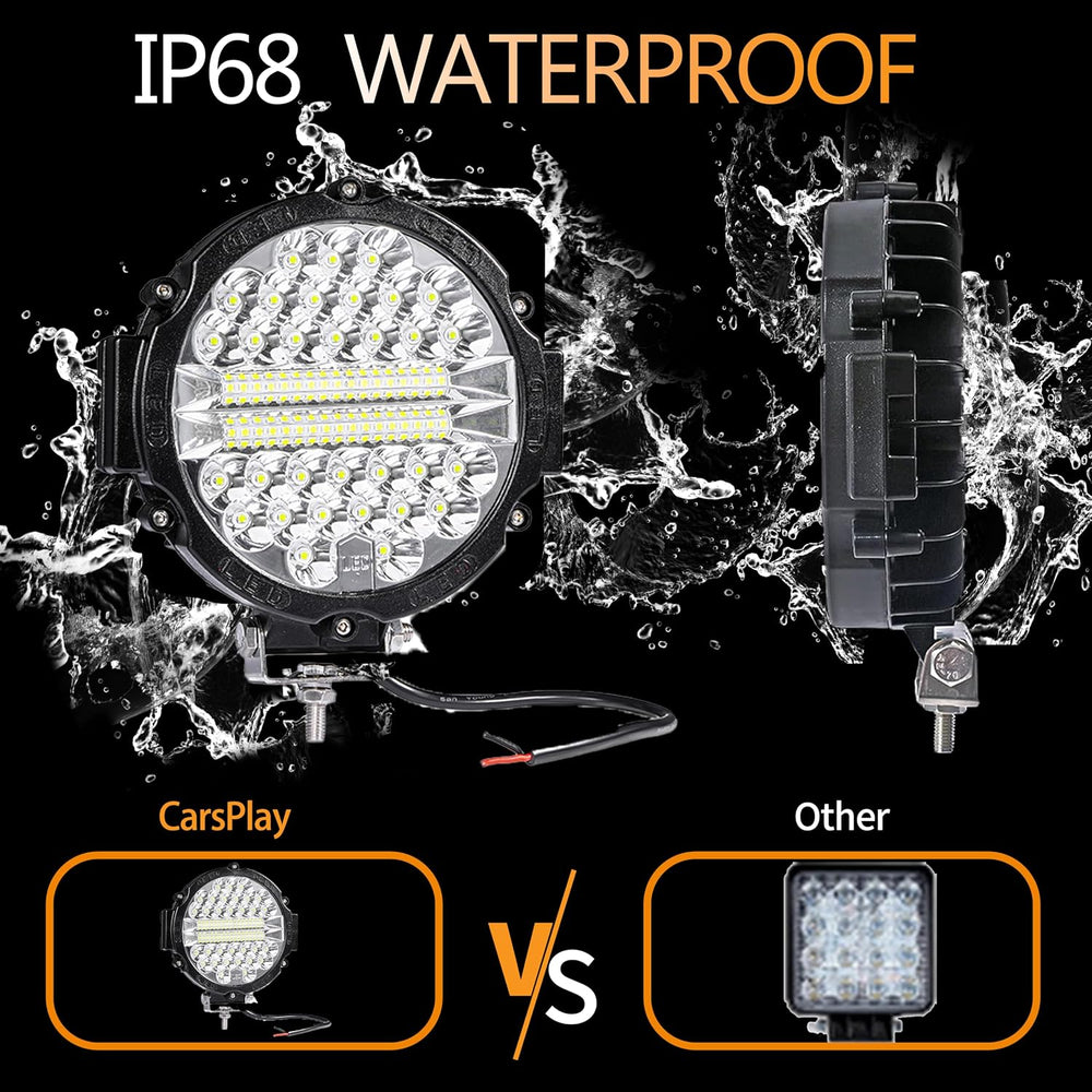 LED Lights Pods,7 inch Off Road 201W Fog 12V 24V Spot Flood Driving Fog Head ...