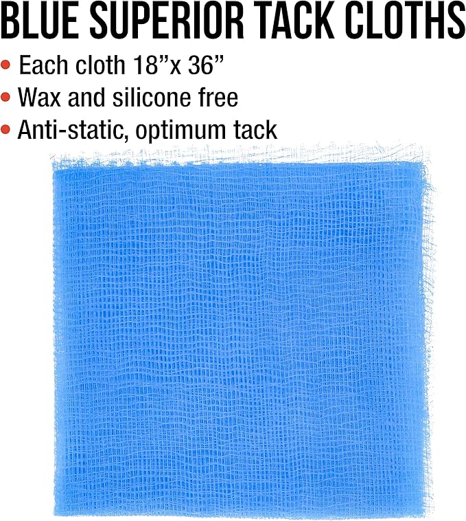TCP Global Pure Blue Superior Tack Cloth, Automotive & Woodworking, (144-...