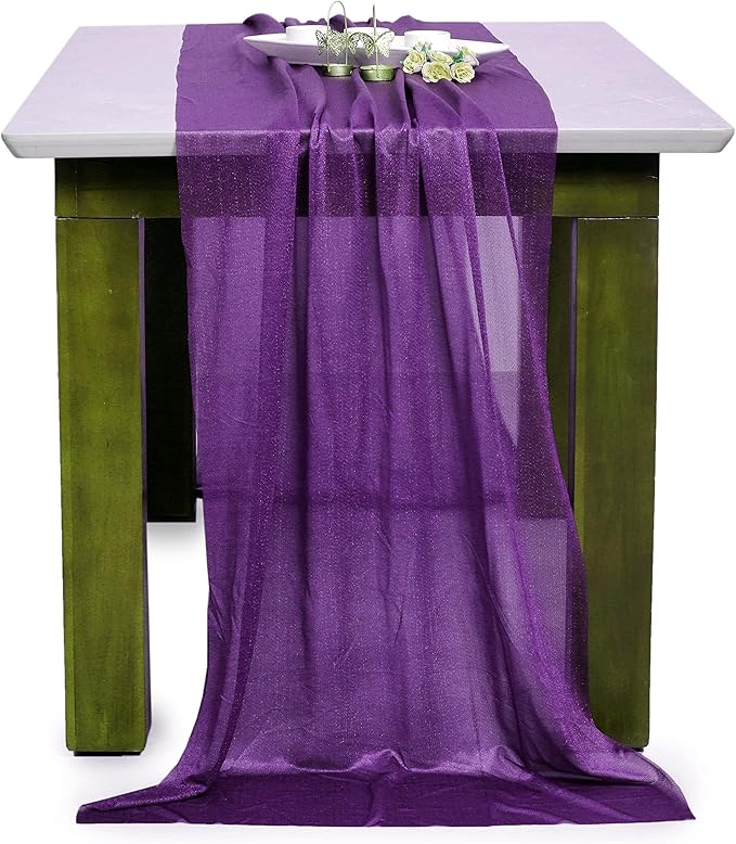 MDS Halloween Chiffon Table Runner - 5 Pack, 29 x 170 Inches, 14ft Each - She...