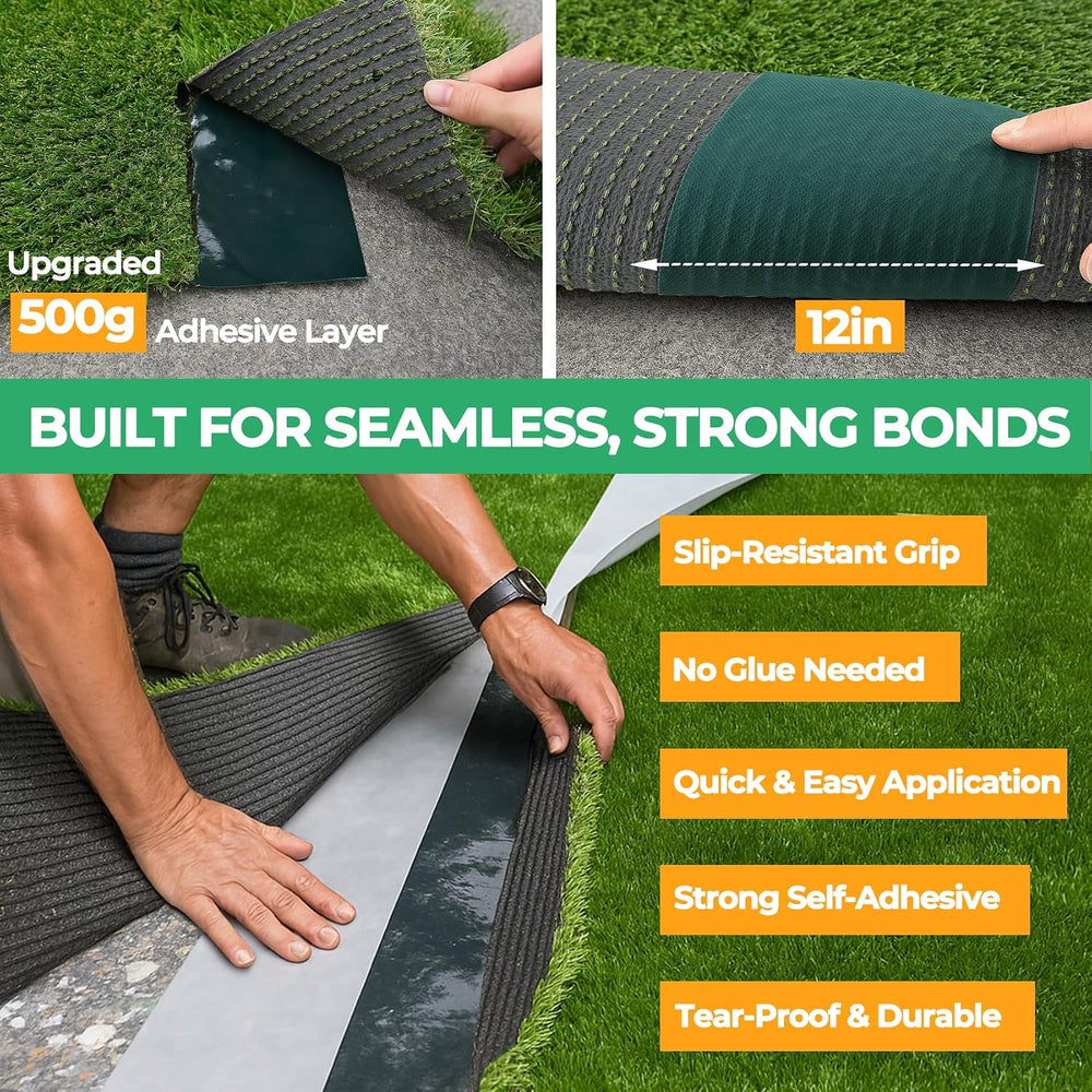 4" x 33ft Double-Sided Turf Tape 500g Adhesive for Hard Surfaces