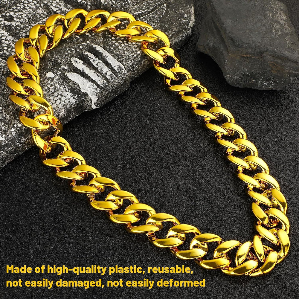 Hip Hop Chain Bulk, Plastic Costume Rapper Chain Fake Necklace for Men Women ...