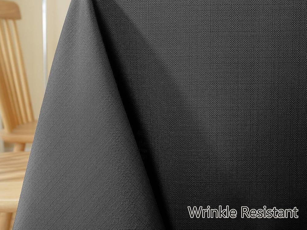 SASTYBALE Black Textured Tablecloth Rectangle 60 x 120 Inch, Halloween