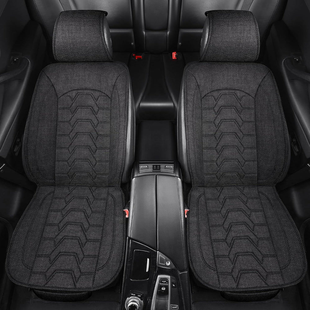 Linen Front Car Seat Covers Cloth Fabric Automotive Seat Protectors