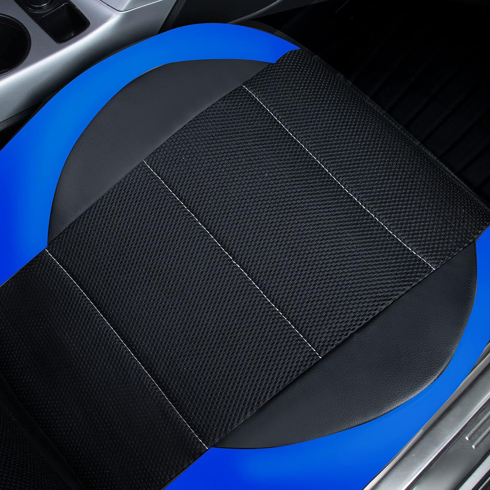 CAR PASS Leather Car Seat Covers Front Seats Only, with Air Mesh Front Seat C...