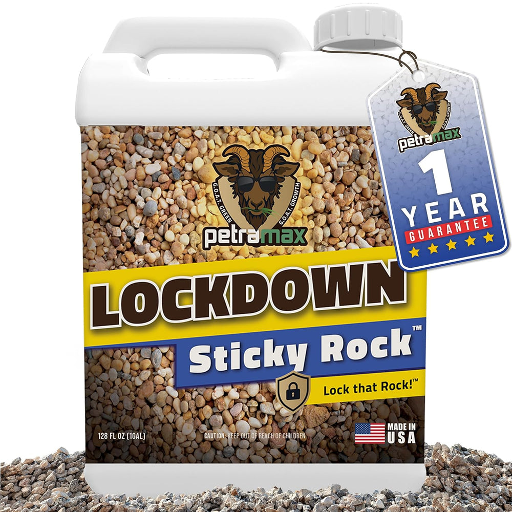 PetraMax Lockscape Rock Glue for Landscaping, Ultra Gravel Glue, 1 Gallon