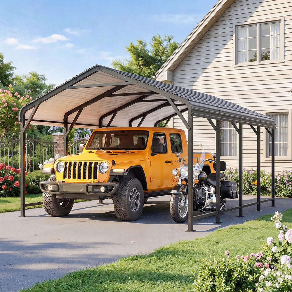 12' X 20' Metal Carport, Heavy Duty Carport with Thicker Frame and Ba...