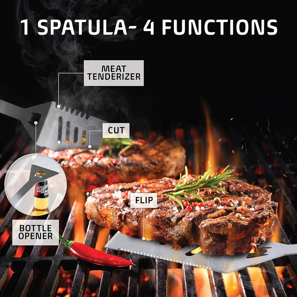 Kaluns BBQ Grill Tools Set, Heavy Duty Stainless Steel Grilling Accessories f...