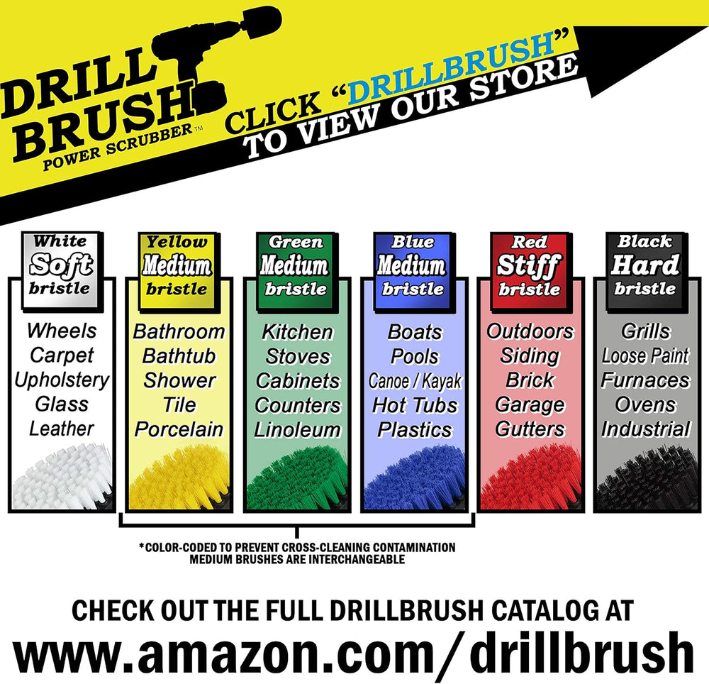 Drillbrush Blue - Boat Cleaning Drill Brush Attachment Set - Aluminum