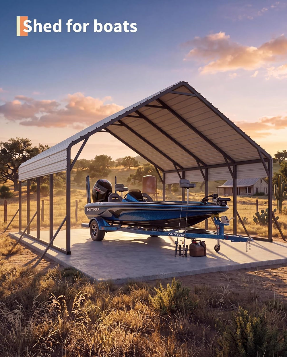 GarveeLife 20 ft x 20 ft x13 ft Metal Carport for 2 Cars