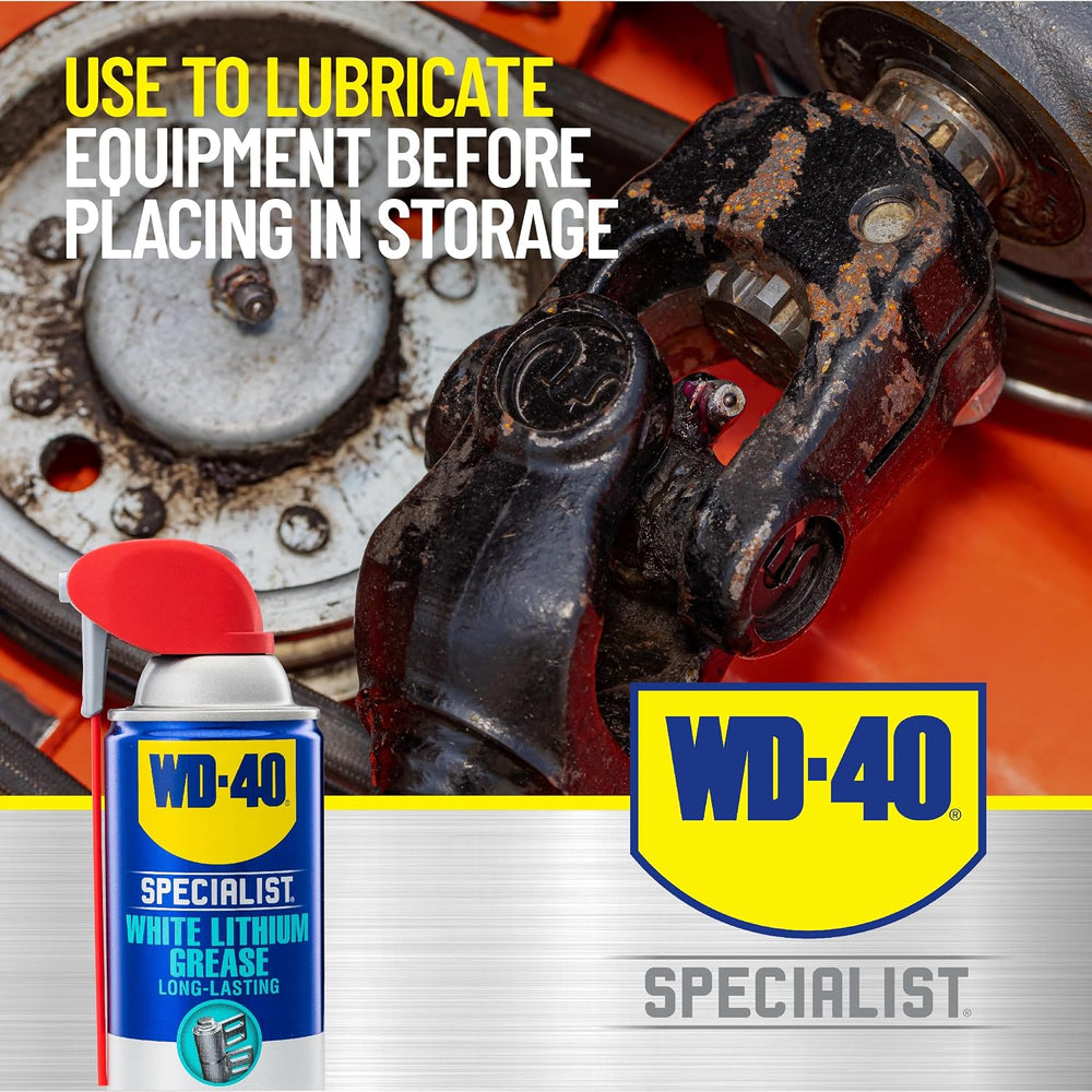 WD-40 Specialist White Lithium Grease Spray with SMART STRAW SPRAYS 2 WAYS, 1...