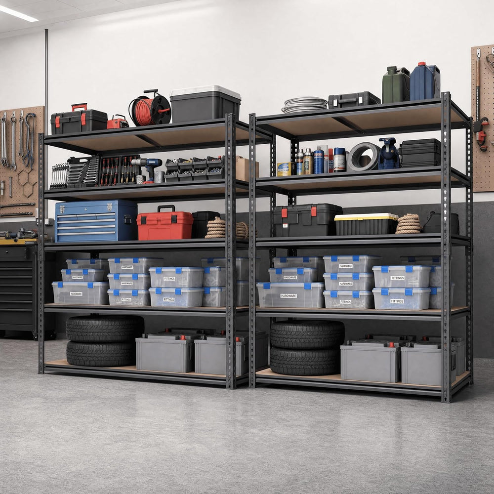 72" H Garage Shelving Heavy Duty, Metal Garage Storage Shelves