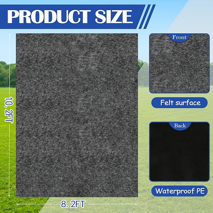 Ogrmar 8.2 x 10.2 FT Outdoor Storage Shed Mat, Waterproof Storage Shed Flooring