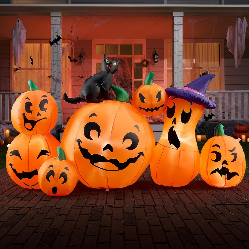 Joiedomi 6 FT Long Halloween Inflatable Outdoor Decorations, Pumpkin Blow Up ...