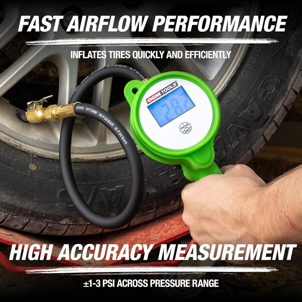 OEMTOOLS 24412 Digital Tire Inflator with Tire Pressure Gauge & LCD Display