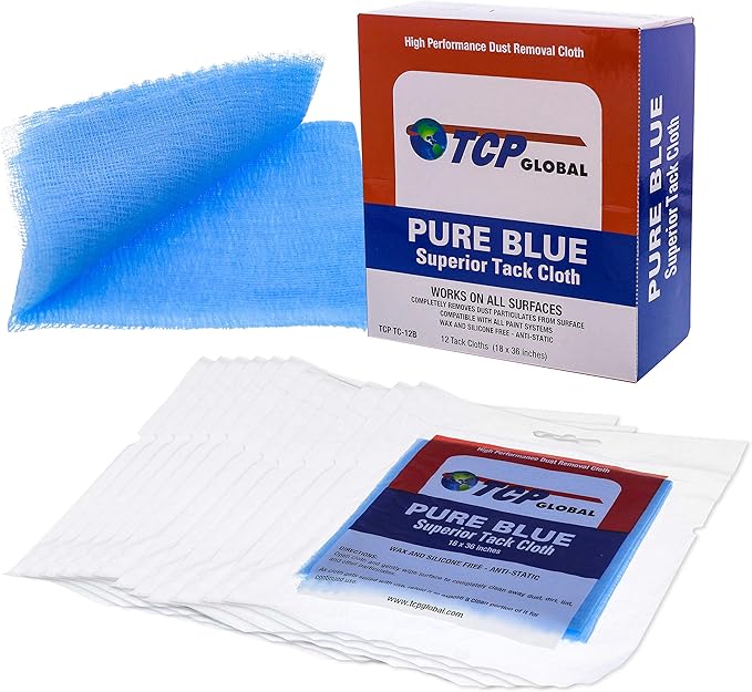 TCP Global Pure Blue Superior Tack Cloth, Automotive & Woodworking, (144-...