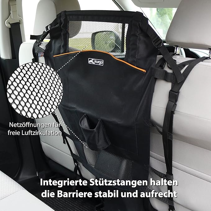 Kurgo Backseat Dog Barrier for Cars & SUV, Automotive Pet Barrier, Backseat