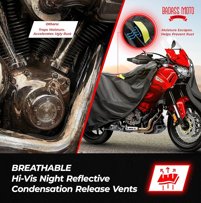 Badass Moto Ultimate Large Adventure Motorcycle Cover Waterproof Outdoor