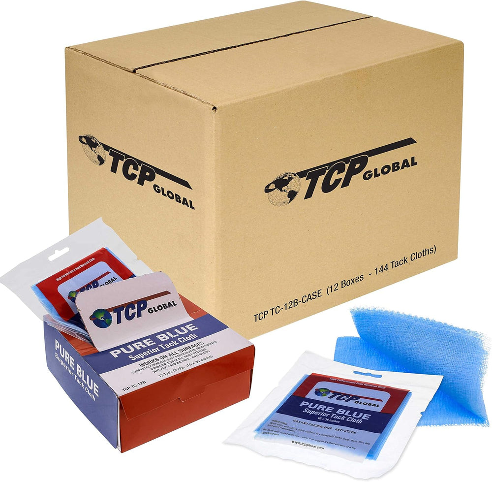 TCP Global Pure Blue Superior Tack Cloth, Automotive & Woodworking, (144-...