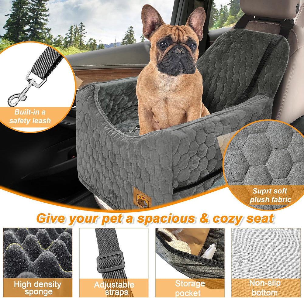 Dog Car Seat for Small/Medium Dogs, Memory Foam Dog Booster Seat, Travel Safe...