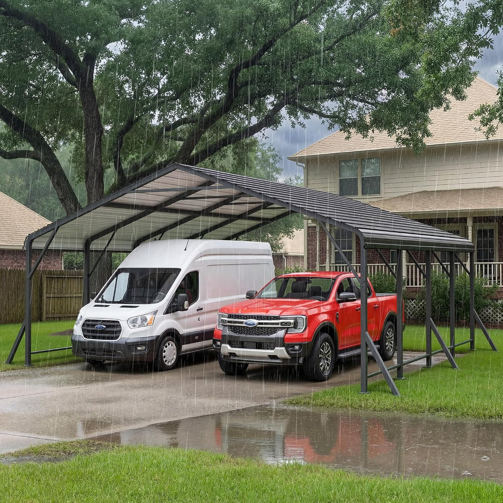 Wisteria Lane Metal Carport, Carports 20x20 Heavy Duty with Thicker Frame and...