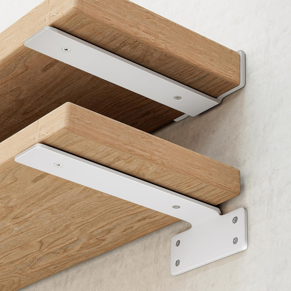 Shelf Brackets, Heavy Duty Floating Shelf Brackets 12-Inch Long, 6-Pack Brack...