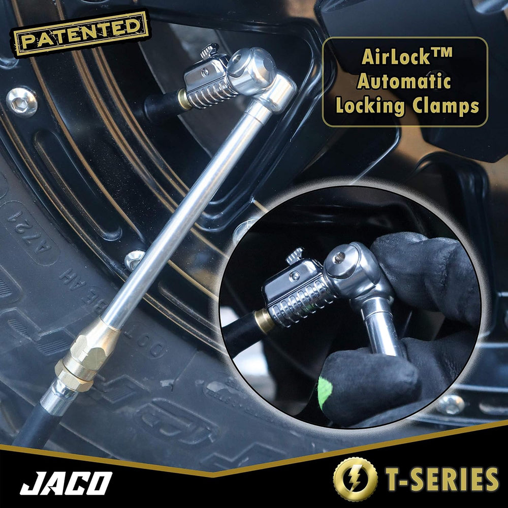 JACO FlowPro Digital Tire Inflator Gauge (200 PSI) with Lock-on Dually Air Ch...
