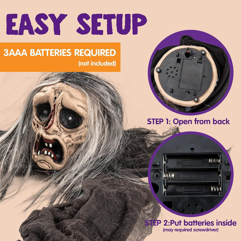 JOYIN Halloween Zombie Decoration Outdoor, Groundbreaker Halloween Outside De...