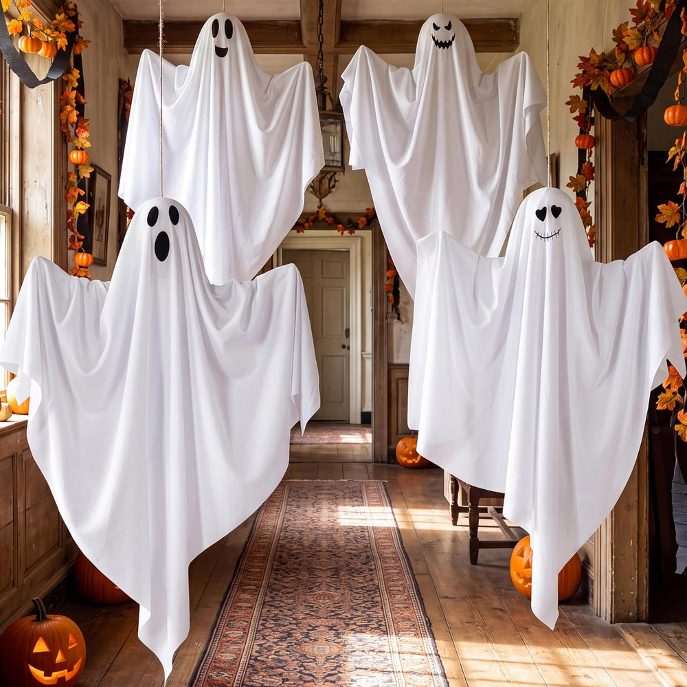 JOYIN 4 Pcs Halloween Party Decoration 27.5" Hanging Ghosts, Cute Flying...