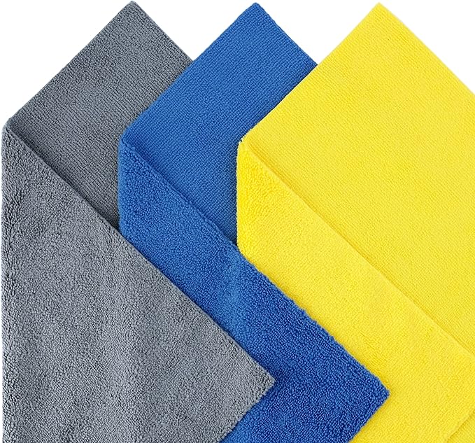 POLYTE Microfiber Cleaning Towel Ultrasonic Cut Edgeless (24 Pack)